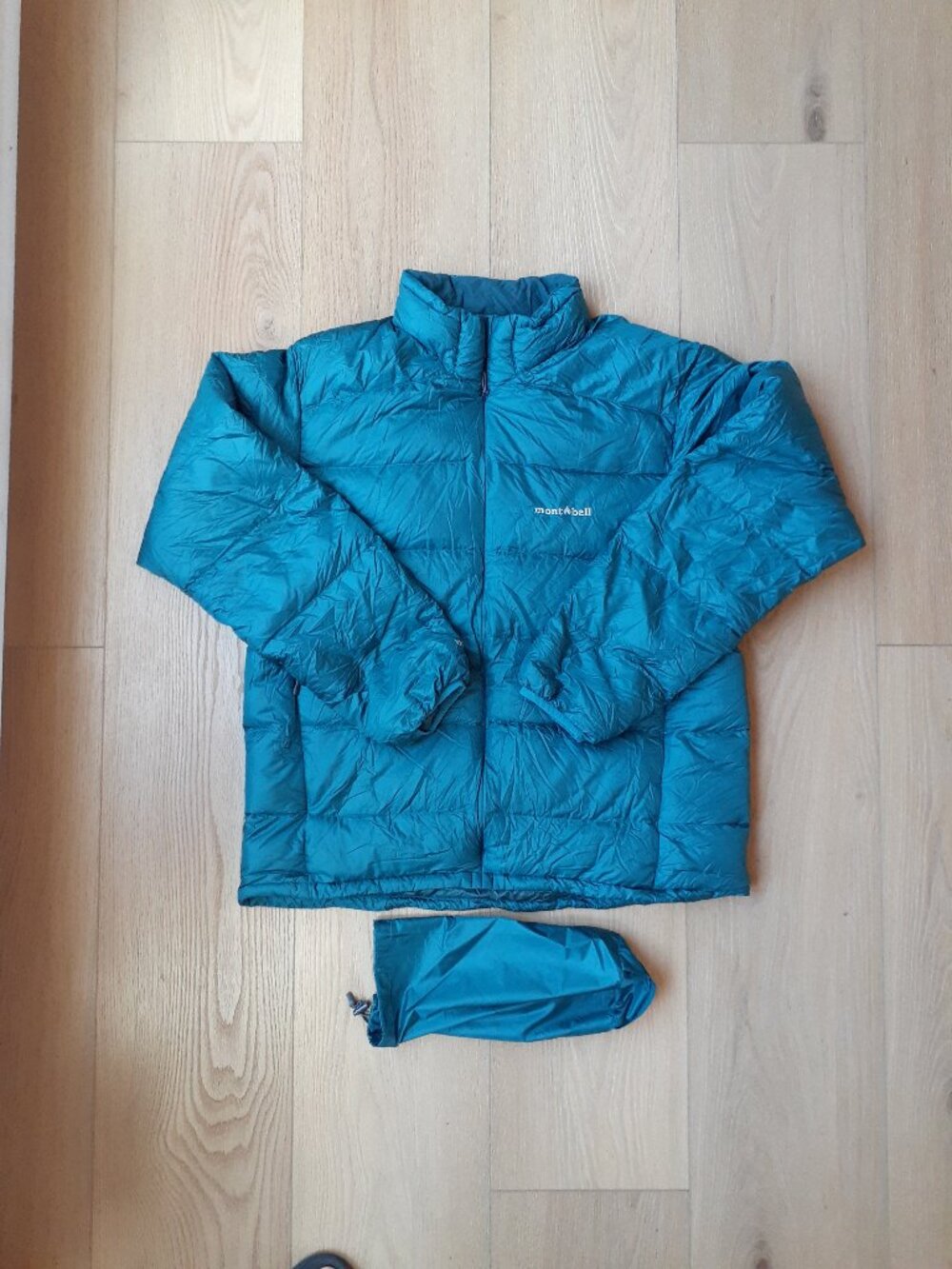 Mont-Bell Down 800FP XL Teal Puffer Jacket - Packable